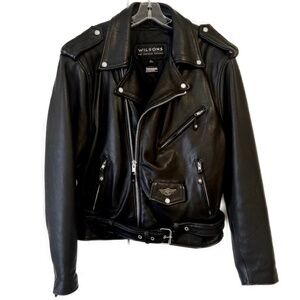 Wilsons Leather Motorcycle Jacket Vintage Insulated Large EUC